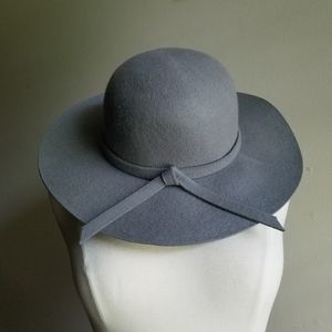 Grey Wool Floppy Hat